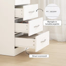 Cassettiera 5 Cassetti 40x35x85 cm dallo Stile Moderno in Truciolato Bianco      