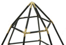 Portacandele Bright Piramid 15x13x29 cm in Ferro Nero e Oro