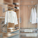 Appendiabiti Saliscendi per Armadio 45-60 cm Max 12Kg in Acciaio Emuca Cromo