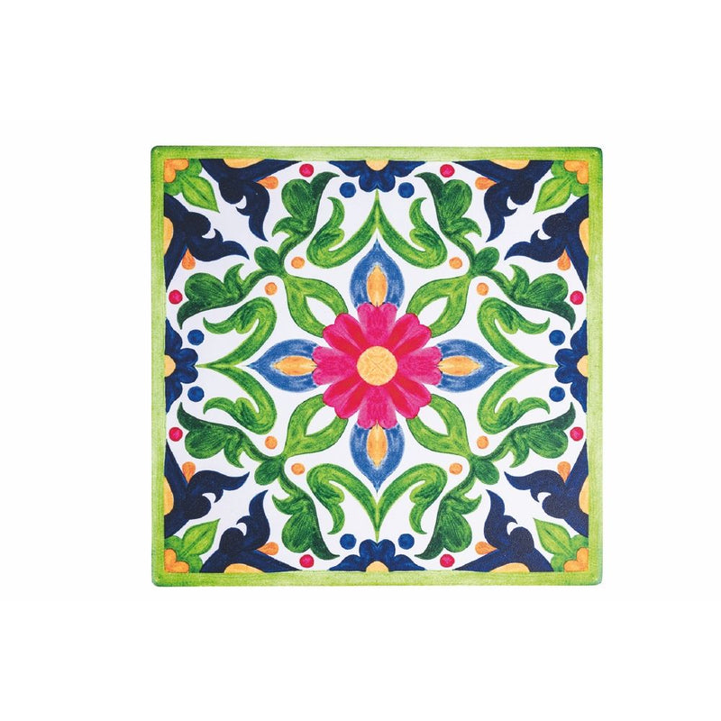 Set 4 Sottobicchieri 10x10x0,5 cm  in Ceramica VdE Tivoli 1996 Naxos