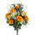 Set 2 Bouquet de Roses Artificielles avec Muguet Hauteur 43 cm Multicolore