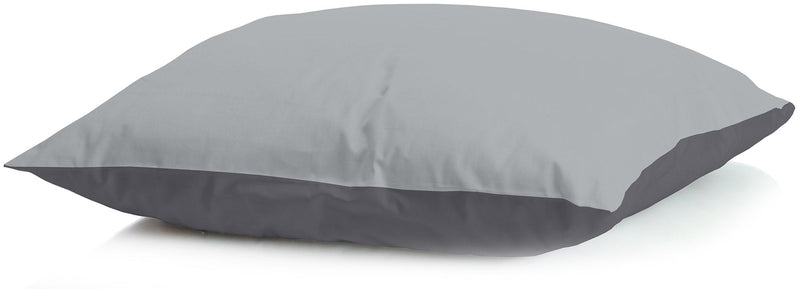 Guanciale in Piuma D'Oca con Federa Duoubleface Grigio Chiaro/Grigio Scuro