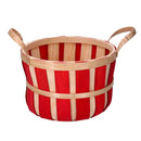 Set 3 Ceste in Vimini rosso tondo 