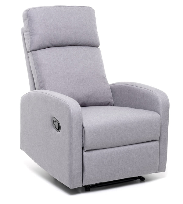 acquista Fauteuil relax inclinable manuel en tissu gris