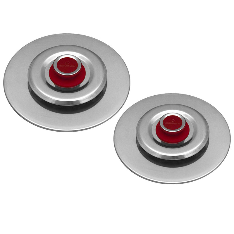 Kit 2 Coperchi Magici Antiodore Ventur Magic Ø25, Ø35 cm Cooker in Acciaio Inox Pomello Rosso