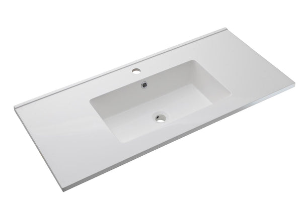 Lavabo à encastrer 101x46,5x2 cm en Résine TFT Blanc Brillant acquista