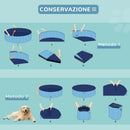 Piscina Pieghevole per Cani in PVC Azzurro Ø160x30h cm 