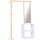 Appendiabiti con Specchio in Bambù 100x34x164 cm  Wildhall