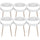 Set 6 Sedie 62x54x74 cm in Polipropilene Diletta Bianco