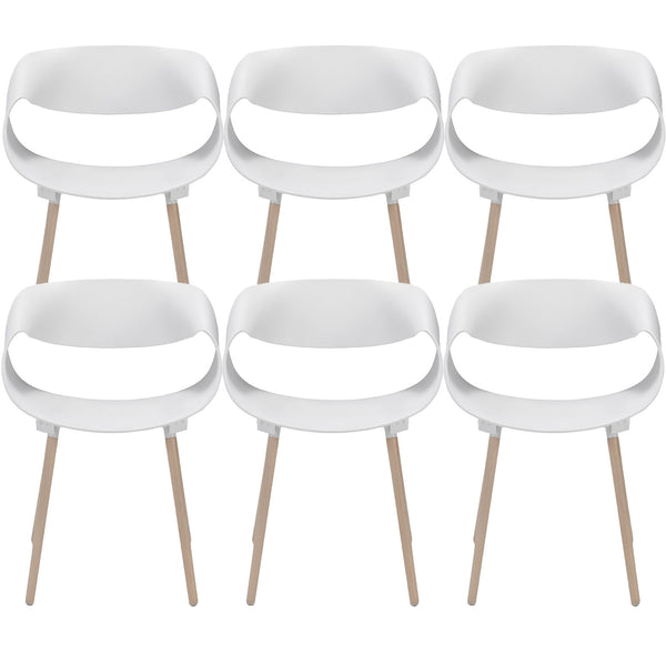 Set 6 Sedie 62x54x74 cm in Polipropilene Diletta Bianco acquista
