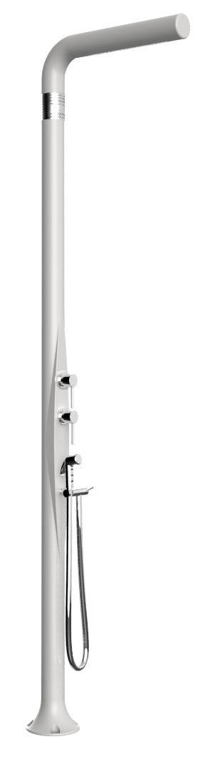 Mitigeur de douche de jardin extérieur inverseur et douche mobile Arkema Funny Yang Blanc prezzo