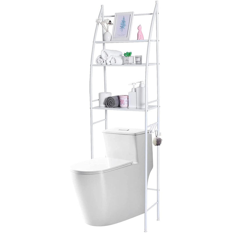 Scaffale Multifunzione per Bagno 165x25x47 cm Rack Mensole Salvaspazio