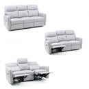 Divano Divanetto 3 Posti con Reclinatore Manuale in Tessuto Kube Rosso