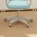 Sedia da Ufficio Ergonomica 55x48x82,5-94,5 cm ad Altezza Regolabile con Schienale in Poliestere Traspirante Verde Chiaro      