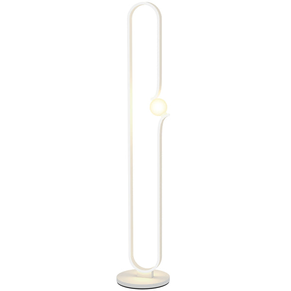 Lampada da Terra a LED Design ad Arco con Sfera in Vetro Luminosità Regolabile e Interruttore a Pedale Bianco online