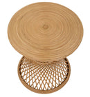 Tavolino Basso Ø48x56 cm in Rattan