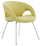 Chaise de bureau en tissu Tosini Pensacola jaune