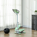 Stepper Monitor LCD con Manubrio e Gradino Regolabile 48x38x108-118 cm Verde 