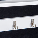 Specchiera Armadio Portagioielli da Parete in Legno MDF Bianco 37x9.5x112 cm 