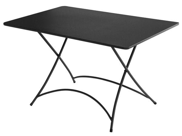 acquista Table de Jardin Rectangulaire 120x80 cm en Fer Vorghini Orta Anthracite