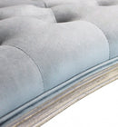 Panca Madelyn in Velluto Grigio 113x48x 45/60 h cm in Legno Grigio