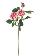 Set 2 Rami Artificiali Rosereal Touch a 3 Diramazioni H 80 cm