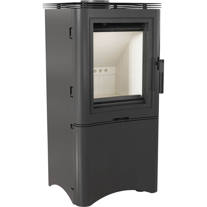 Stufa a Legna 5,5/9KW in Acciaio Flig Ontario Nera