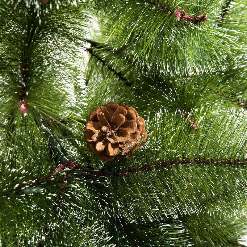 Albero di Natale Artificiale 150 cm 229 Rami con 35 Pigne 