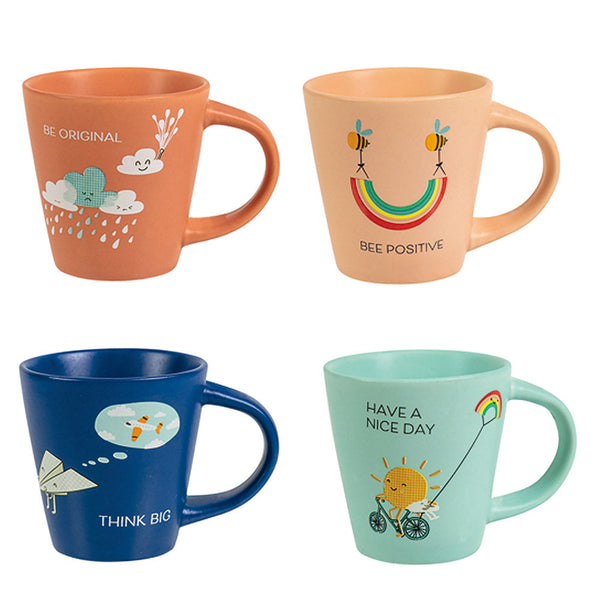 online Set de 4 gobelets 90 ml en New bone China VdE Tivoli 1996 Be Positive
