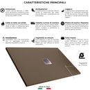 Piatto Doccia in Pietra 80x120 cm Bonussi Ardesia Stone Central Marrone Seconda Scelta