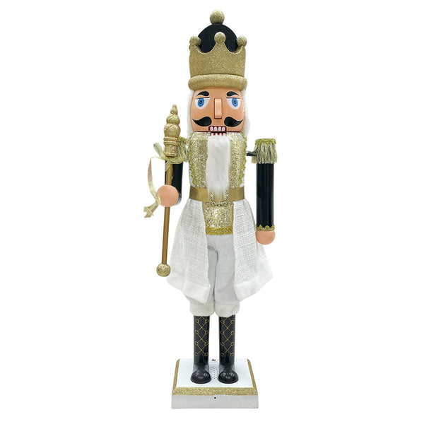 sconto Casse-Noisette de Noël Soldat H120 cm avec Lumières Sons et Mouvement Noir et Doré