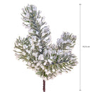 Set 12 Rami di Abete con Neve H25 cm 