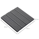 Pavimentazione da Esterno Incastrabile 11 Mattonelle 30x30x2.2 cm Grigia 