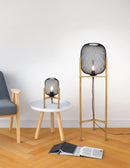 Lampada tavolo da Interno   in Metallo Nero Opaco