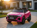 Macchina Elettrica per Bambini 12V Licenza Ufficiale Audi SQ8 E-Tron con Telecomando e Sedile Pelle Rosa