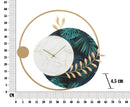 Orologio da Muro Roundy Green 60x4,5x65 cm in Ferro e MDF Multicolor