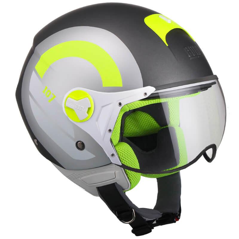 Casco Demi-Jet per Scooter Visiera Sagomata CGM Taormina 107R Titanium Opaco XS - (53-54 cm)