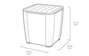 Set Tavolino e 2 Poltrone da Giardino Effetto Rattan Keter Iowa Balcony Cappuccino