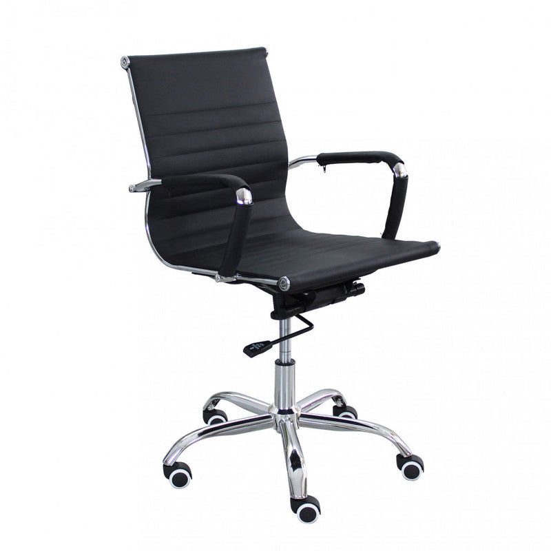 Poltrona da Ufficio Julie 60x60x100/110 h cm in Poliuretano Nero