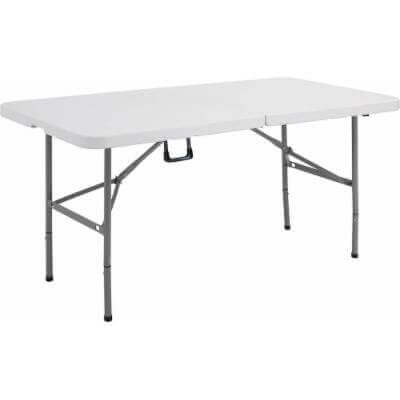 acquista Table de restauration pliante 120x60x48 h cm en acier blanc