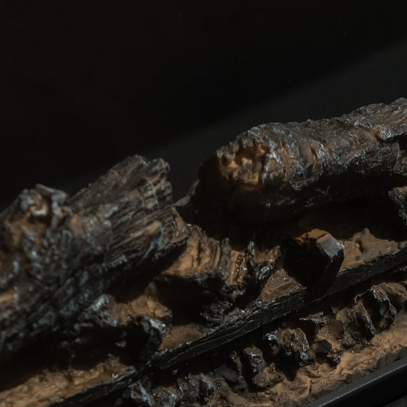 Camino Elettrico da Terra 96x35x96 cm Bellini in Legno Effetto Cemento      