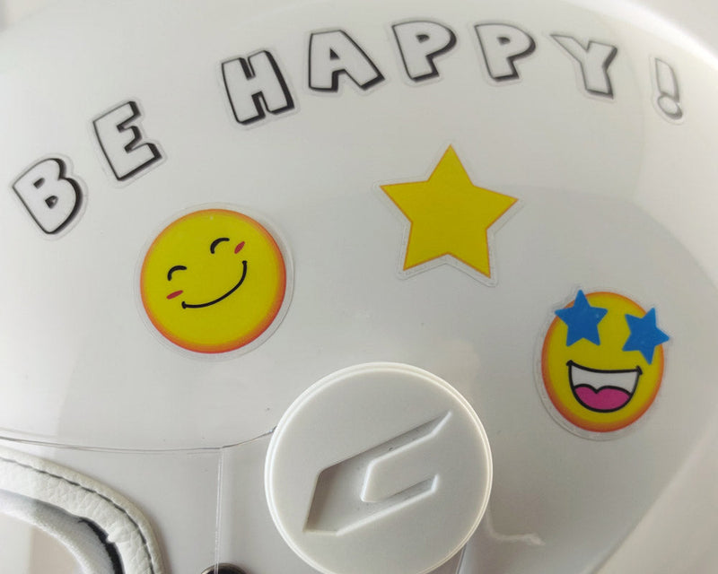 Casco Demi-Jet per Bambini Visiera Sagomata CGM Magic Smile 205S Bianco Varie Misure