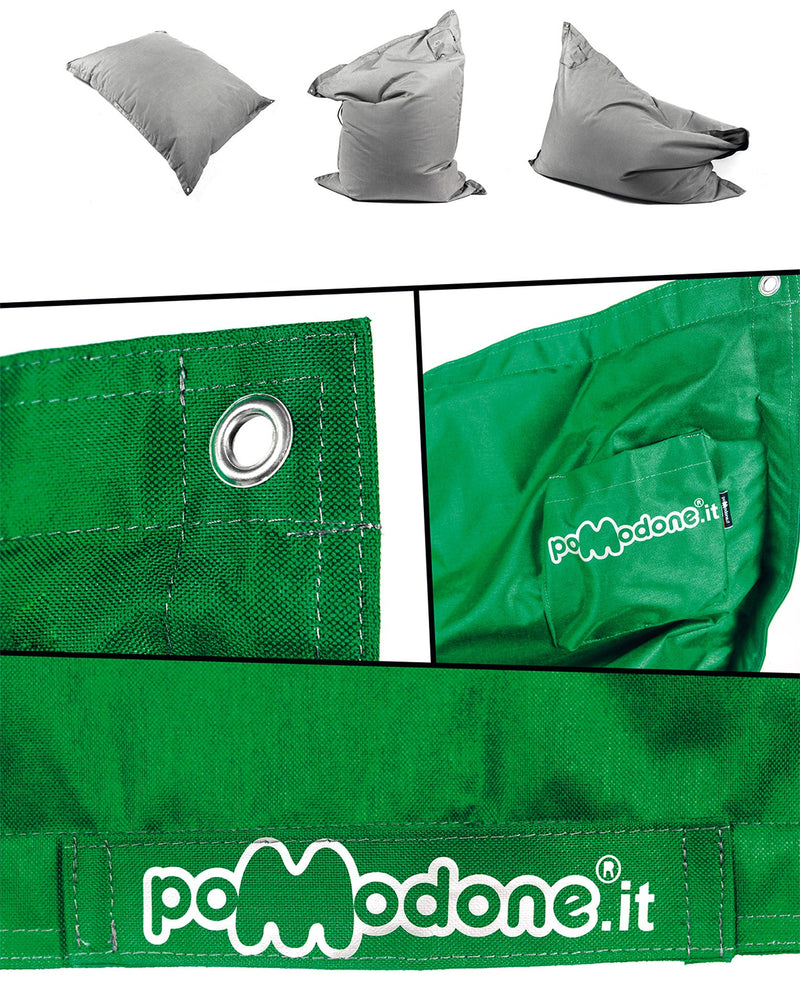 Cuscinone Poltrona Pouf Gigante 175x135 cm in Acrilico Pomodone Blu