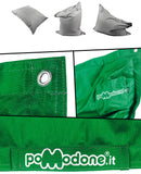 Cuscinone Poltrona Pouf Gigante 175x135 cm in Acrilico Pomodone Verde