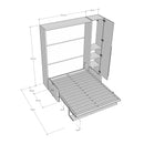 Letto Matrimoniale Francese A Scomparsa 140 Versia Con Divano E Armadio 1 Anta Sx Bianco      