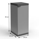 Armadio da Esterno 34x40x85 cm 1 Anta 1 Ripiano in Resina Grigio    