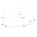 Divano Letto Clic Clac 172x75x73 cm in Tessuto Grigio