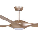 Ventilatore da Soffitto con 3 Pale e Lampada Ø142 cm 6 Velocità Sulion Diamond Oro