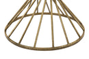 Tavolinetto Hypnos Ø42x50 cm in Ferro MDF e Vetro Oro