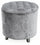Pouf Footrest Container Ø55x55 cm en Velours Soriani Gris Clair